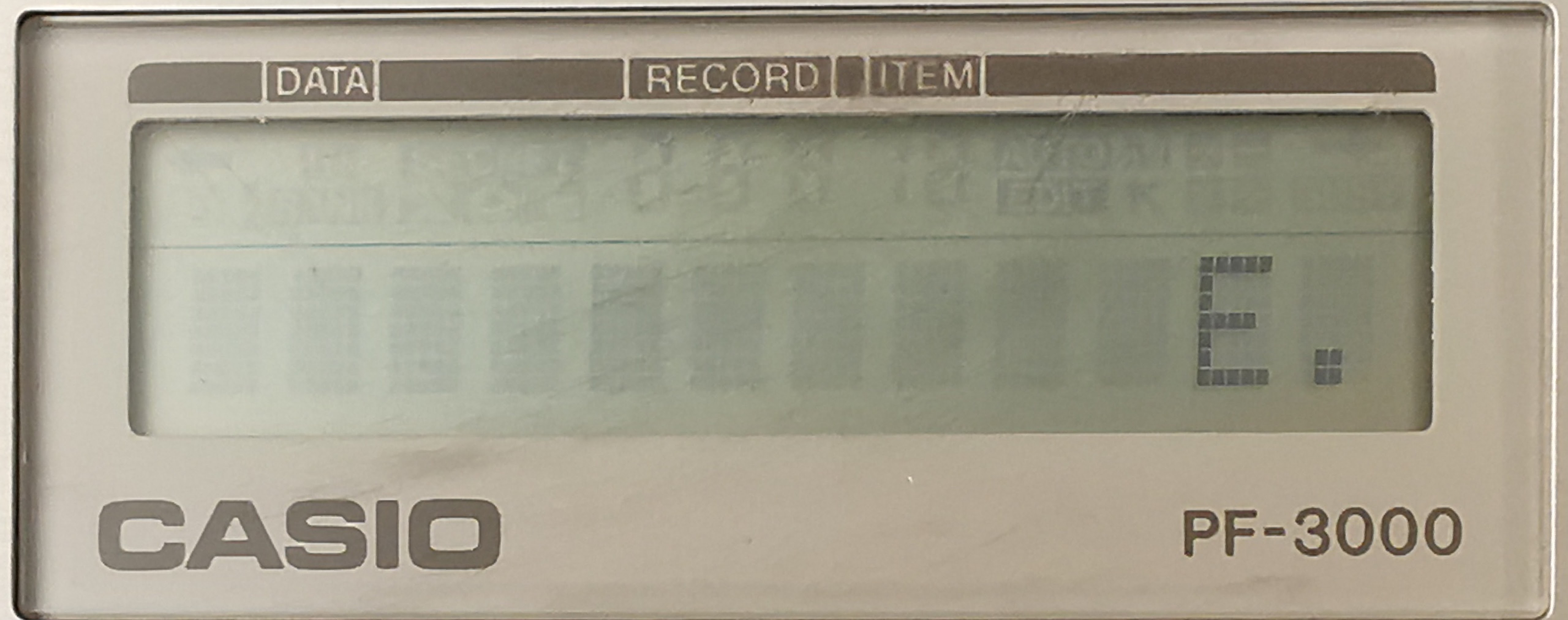 Casio PF3000 Data Bank Super Memory Computer